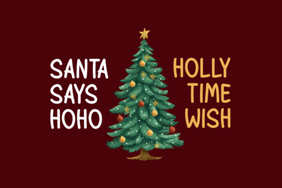 Santa Magic Font PNG with transparent background - Preview 2