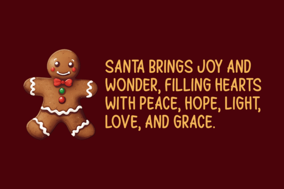 Santa Magic Font PNG with transparent background - Preview 5