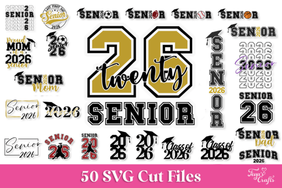 Senior 2026 SVG Quotes Bundle Graphic by Anastasia Feya · Creative Fabrica