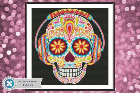 Sugar Skull Cross Stitch Pattern PDF