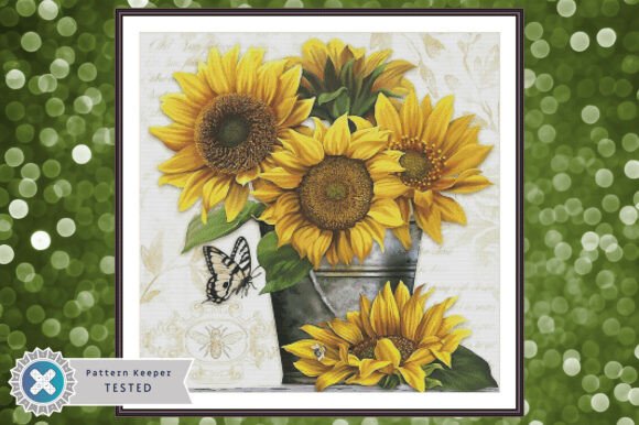 Sunflowers Cross Stitch Pattern PDF