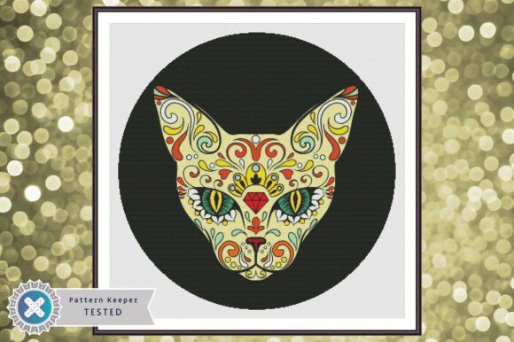 Tattoo Cat Cross Stitch Pattern PDF