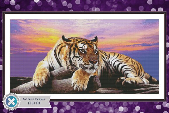 Tiger Cross Stitch Pattern PDF