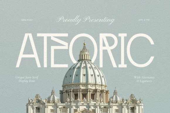 Ateoric Sans Serif Font By imoodev
