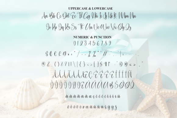 Beach Birthday Font PNG with transparent background - Preview 6
