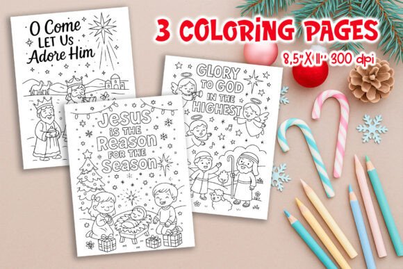Christian Christmas Coloring Pages
