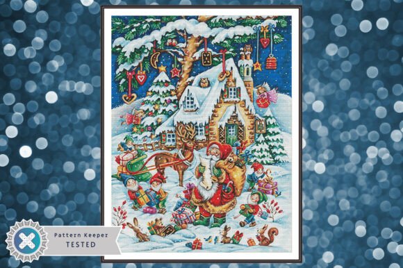 Christmas Santa Cross Stitch Pattern PDF