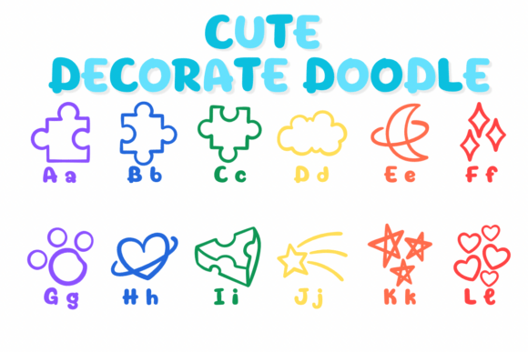 Cute Decorate Doodle Font - Preview 1