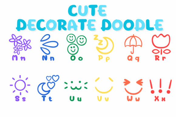 Cute Decorate Doodle Font - Preview 2