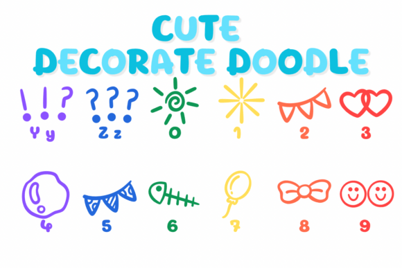 Cute Decorate Doodle Font - Preview 3