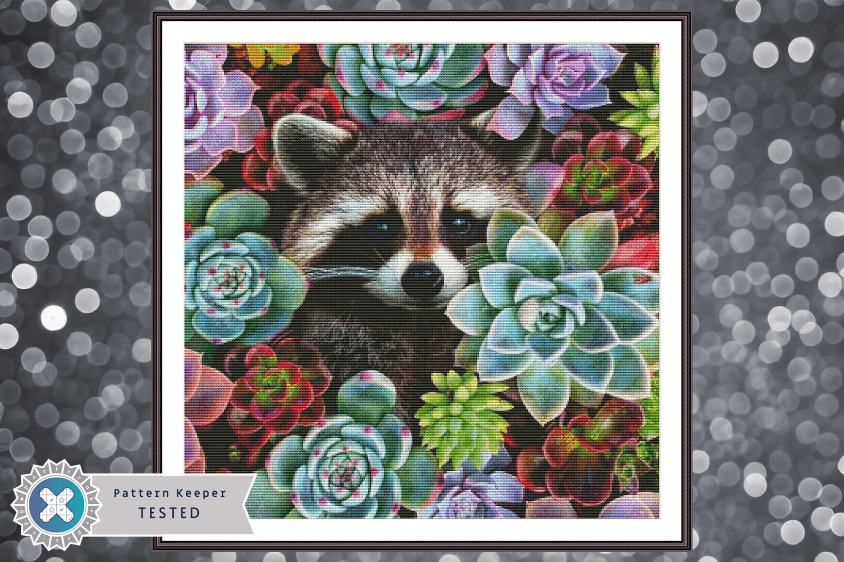 Cute Raccoon Cross Stitch Pattern PDF