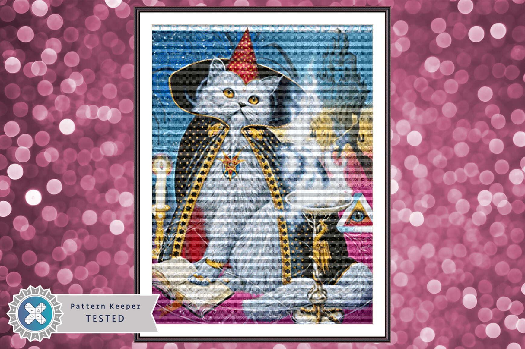 Fantasy Cat Cross Stitch Pattern PDF