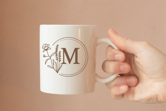 Floral Accent Monogram Font - Preview 3