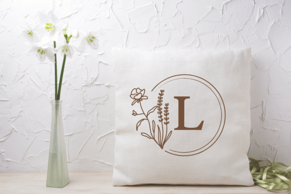 Floral Accent Monogram Font - Preview 4