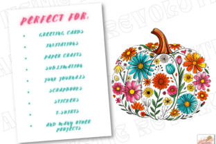Floral Pumpkin Png Boho Fall Pumpkin Graphic by Artistic Revolution ...