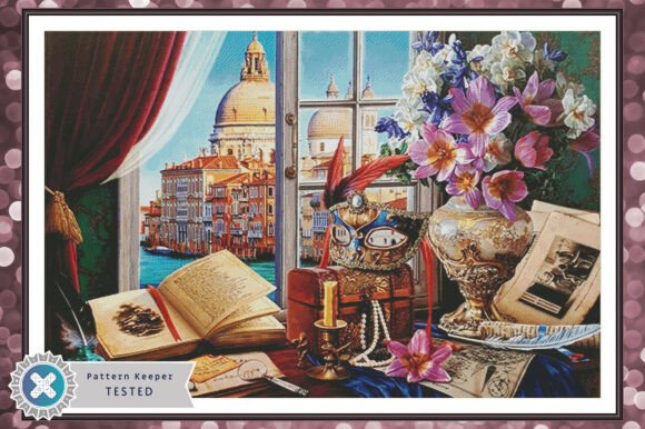 Floral Venice Cross Stitch Pattern PDF