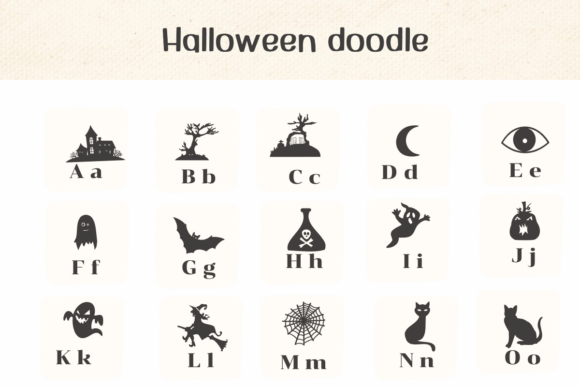 Halloween Doodle Font - Preview 1