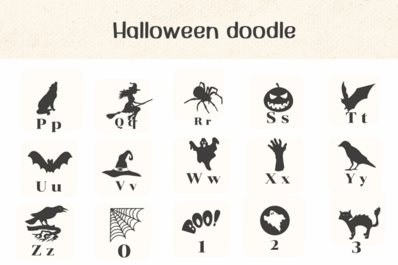 Halloween Doodle Font - Preview 2