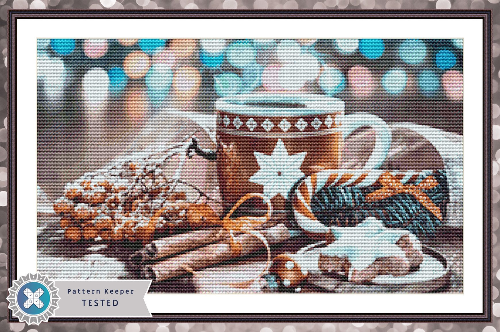 Hot Cocoa Cross Stitch Pattern PDF