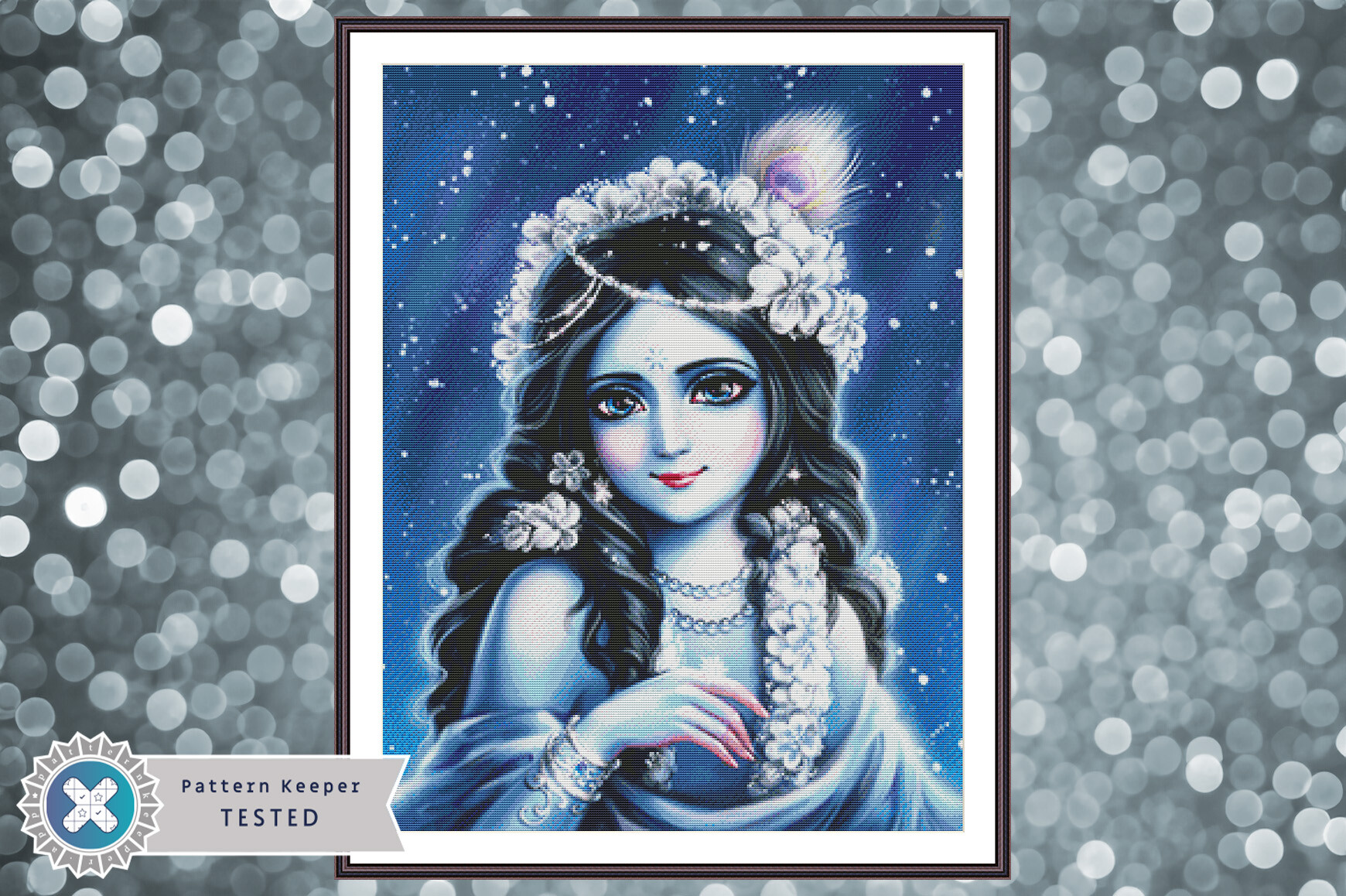 Krishna Cross Stitch Pattern PDF