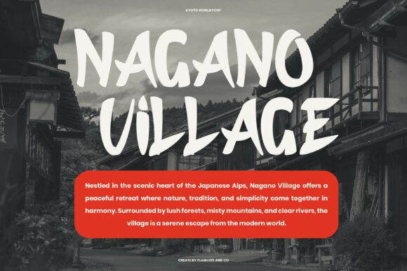 Kyoto World Font PNG with transparent background - Preview 3