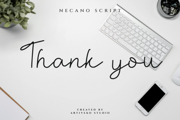 Necano Font PNG with transparent background - Preview 6