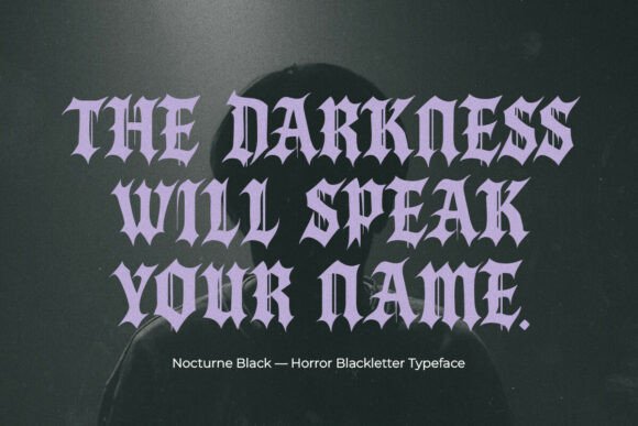 Nocturne Black Font PNG with transparent background - Preview 1