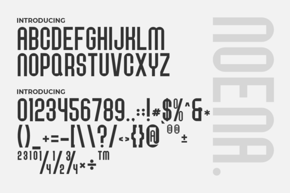 Noena Font PNG with transparent background - Preview 1