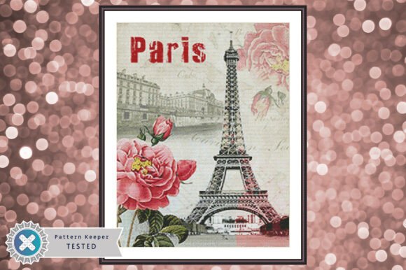 Paris City Cross Stitch Pattern PDF