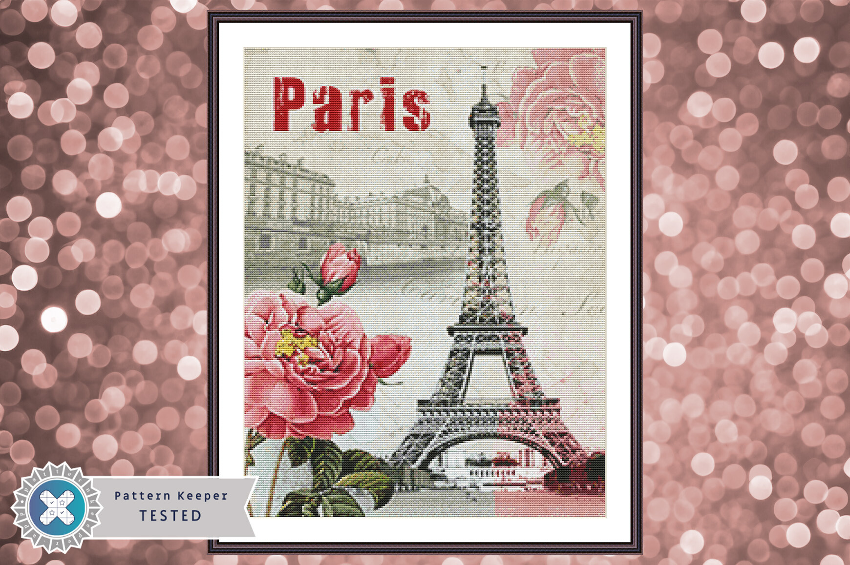 Paris City Cross Stitch Pattern PDF