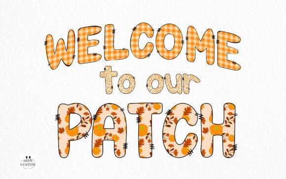 Preppy Fall Thanksgiving Font PNG with transparent background - Preview 1