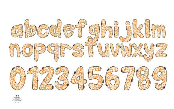 Preppy Fall Thanksgiving Font PNG with transparent background - Preview 2