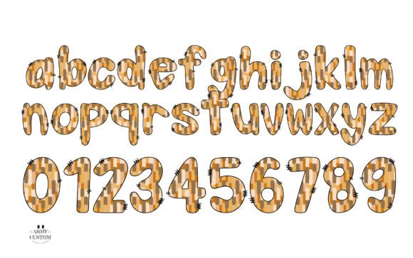 Preppy Fall Autumn Font PNG with transparent background - Preview 2