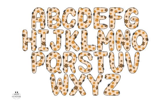 Preppy Fall Autumn Font PNG with transparent background - Preview 5