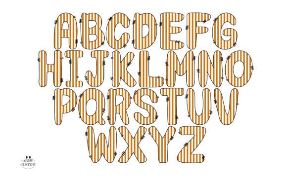 Preppy Fall Autumn Font PNG with transparent background - Preview 6