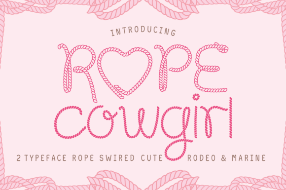 Preview specimen of Rope Cowgirl decorative font