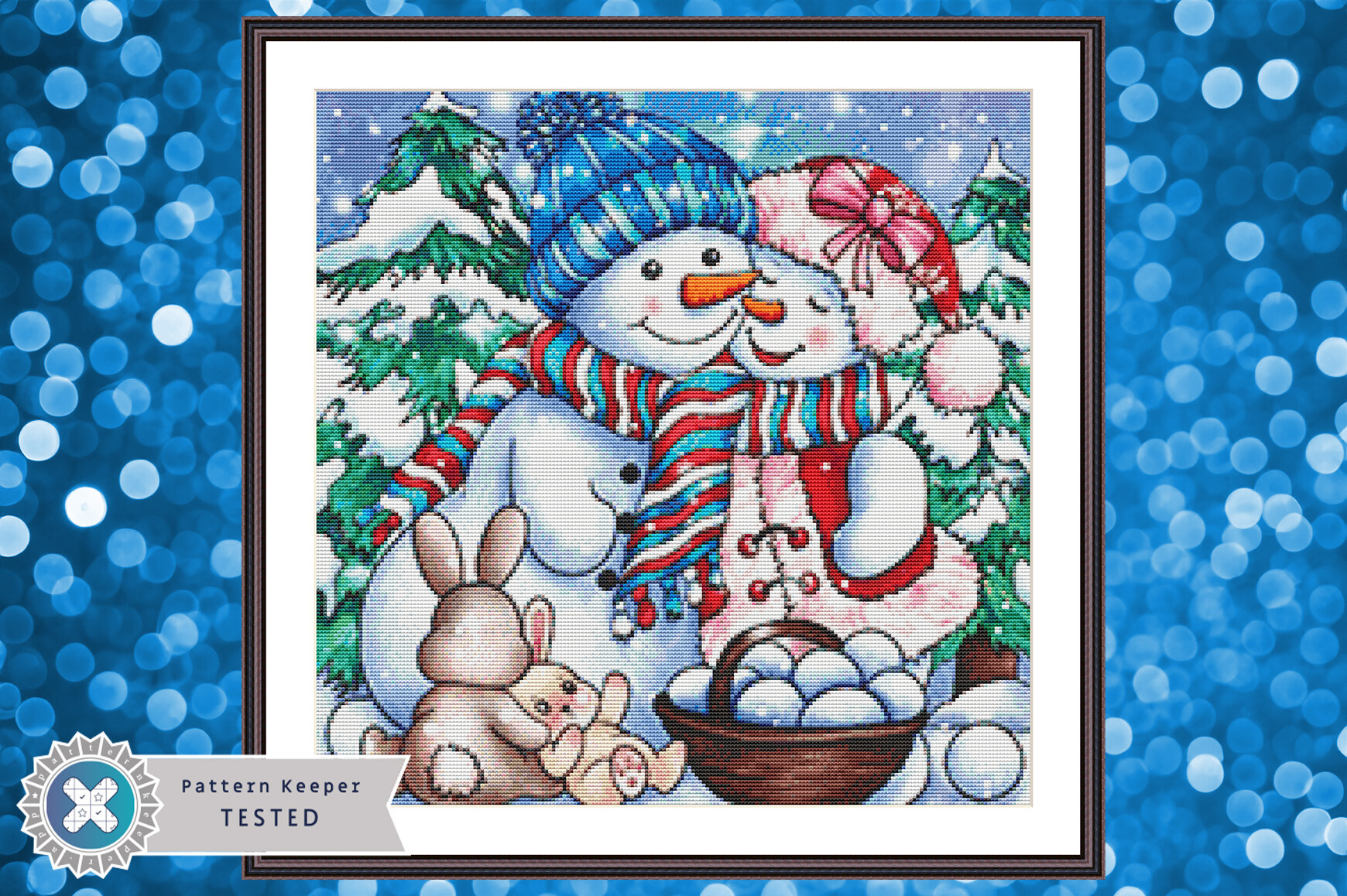 Snowmen Cross Stitch Pattern PDF