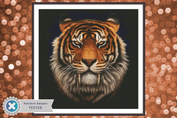 Tiger Animal Cross Stitch Pattern PDF