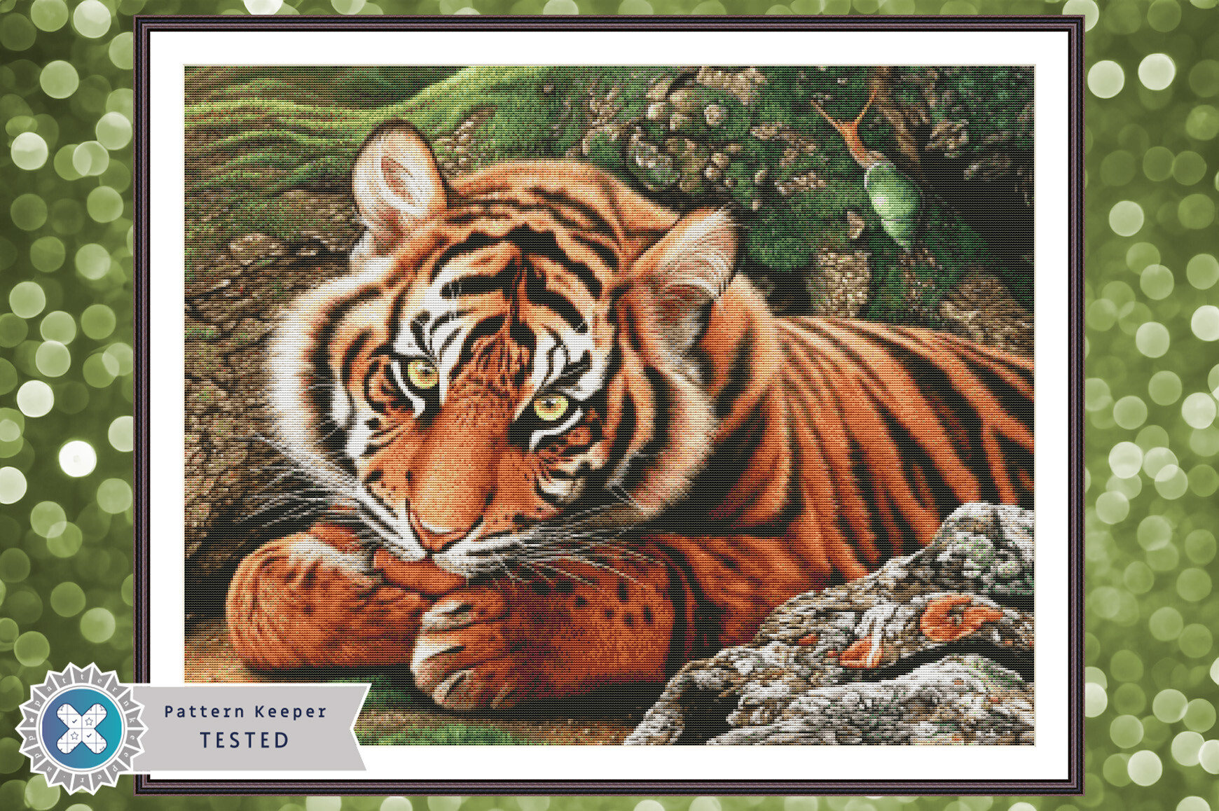 Tiger Cross Stitch Pattern Printable PDF