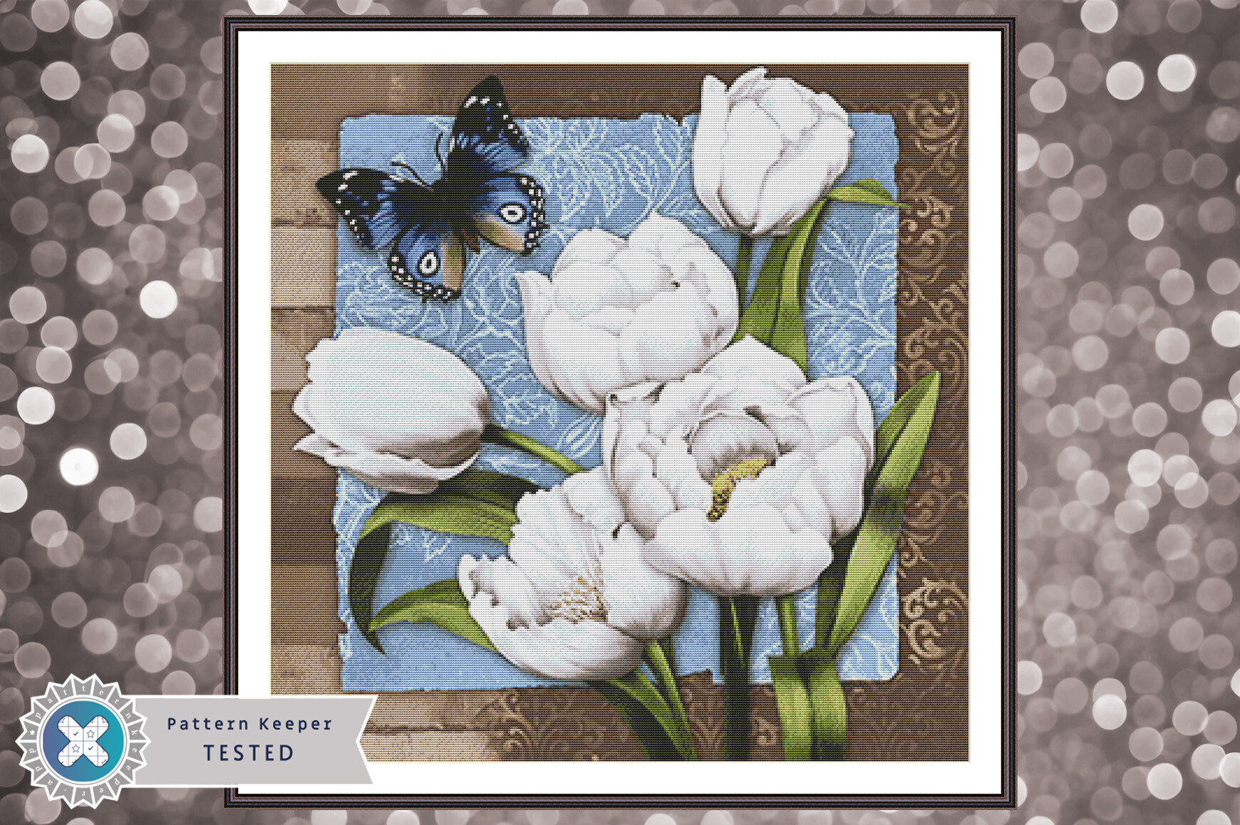 Tulips Floral Cross Stitch Pattern PDF