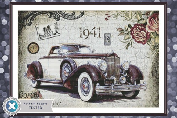 Vintage Car Cross Stitch Pattern PDF