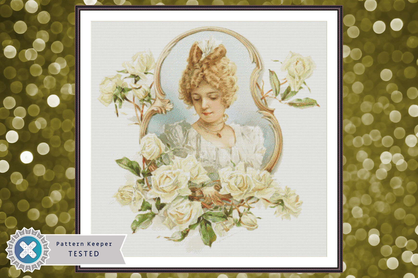 Vintage Portrait Cross Stitch Pattern