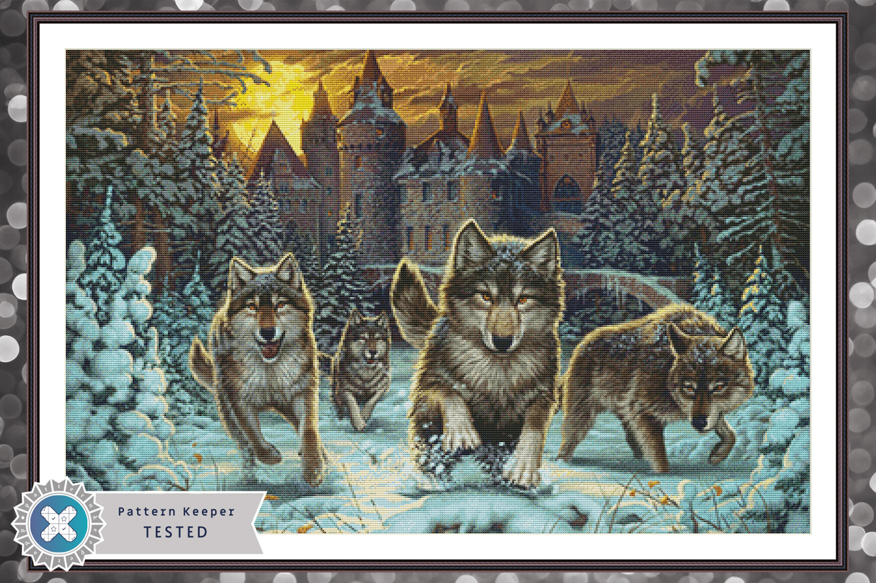 Wolves Cross Stitch Pattern PDF
