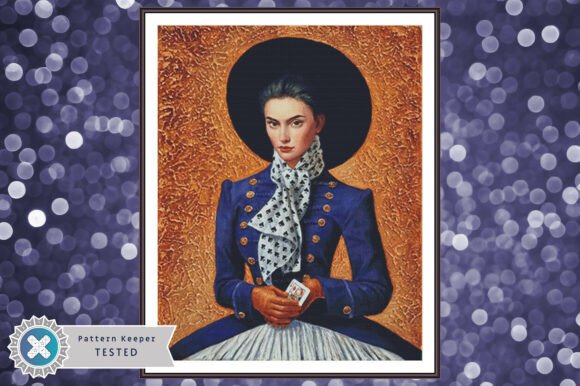 Woman Portrait Cross Stitch Pattern PDF