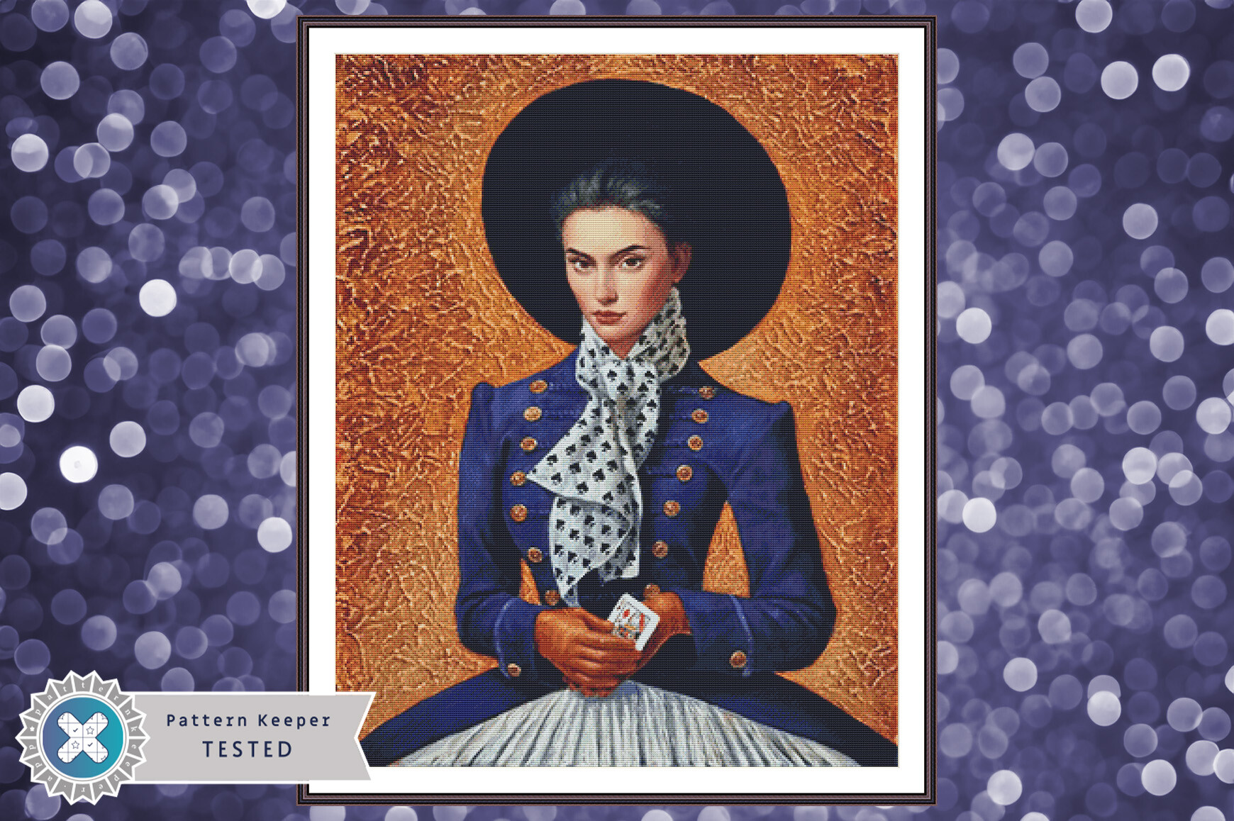 Woman Portrait Cross Stitch Pattern PDF