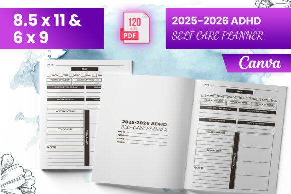 2025-2026 ADHD Self Care Planner (KDP)