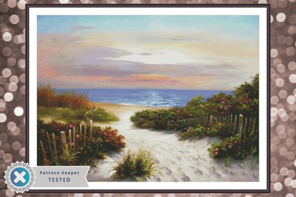 Beach Landscape Cross Stitch Pattern PDF