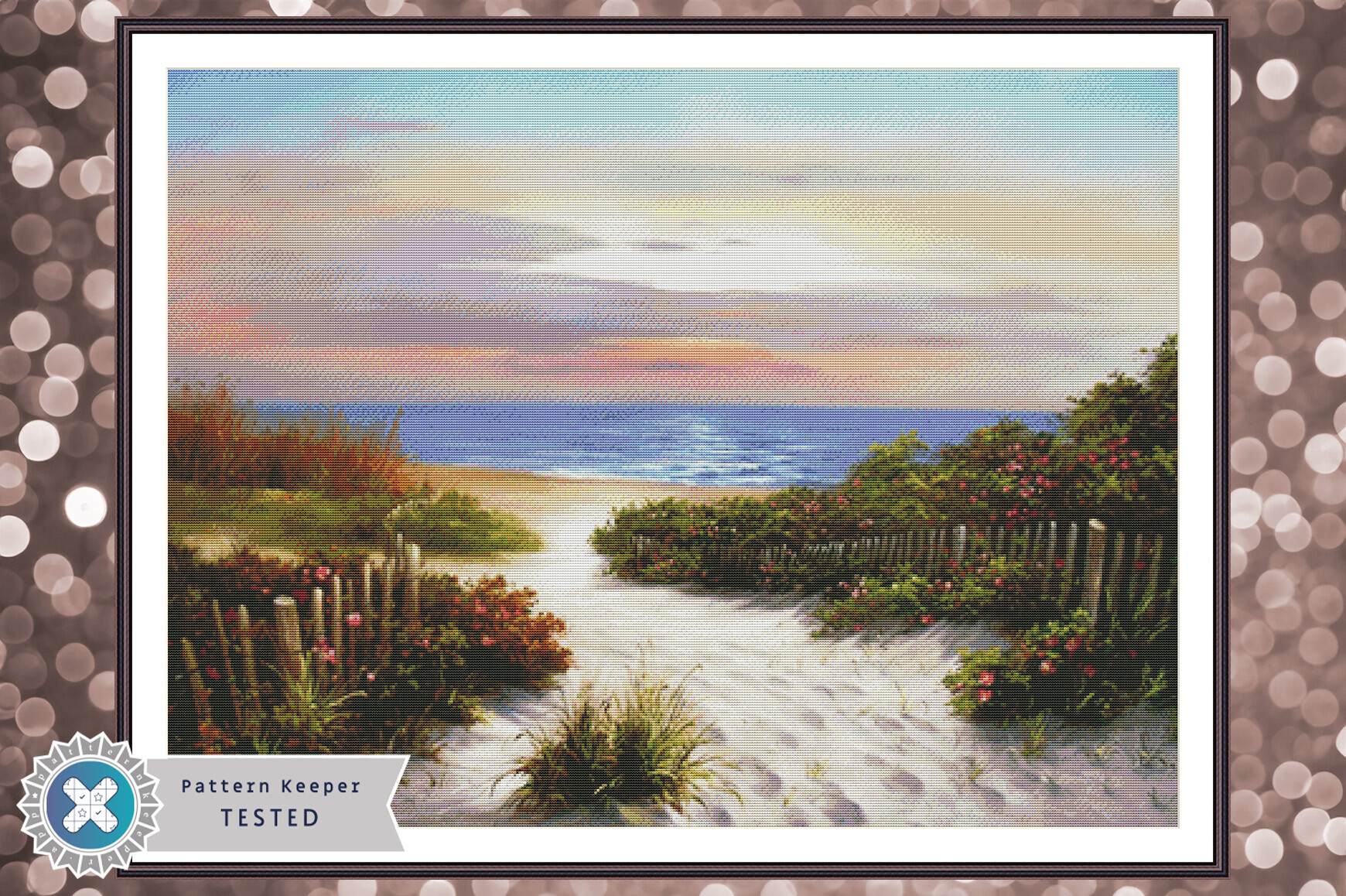Beach Landscape Cross Stitch Pattern PDF