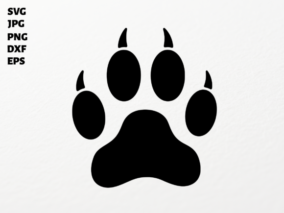 Big Cat Paw Print SVG for Cricut