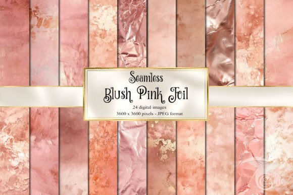Blush Pink Foil Textures